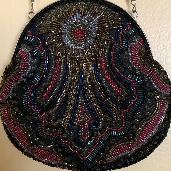 Vintage 1980's Beaded Evening Bag - Picture 2 of 3